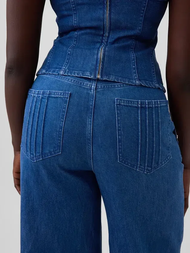 GAP × Hfr High Rise Pintuck Stride Wide-Leg Jeans van Atelier Ndigo
