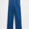 GAP × Hfr High Rise Pintuck Stride Wide-Leg Jeans van Atelier Ndigo
