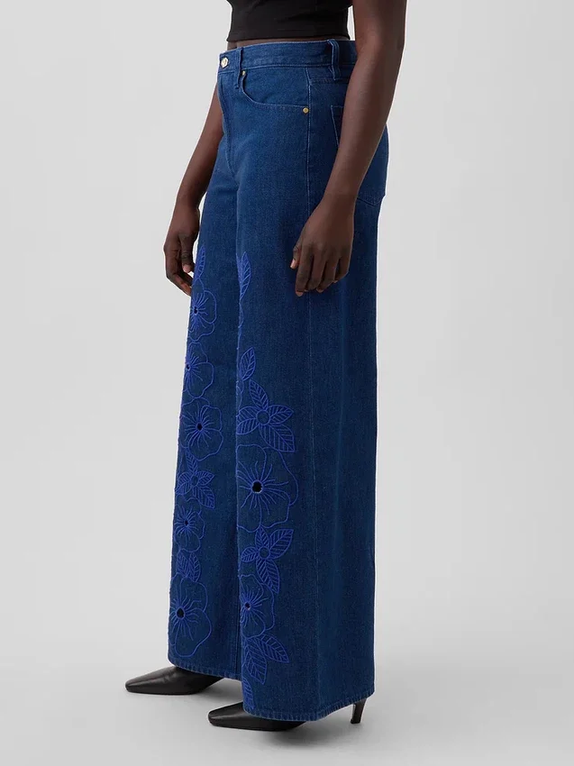Gap × Hfr laaghangende bloemenprint extra baggy Jeans van Atelier Ndigo