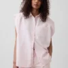 Gap × Hfr ultrazacht denimoverhemd met brede schouders uit de collectie van Nicole Benefield