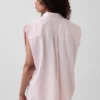 Gap × Hfr ultrazacht denimoverhemd met brede schouders uit de collectie van Nicole Benefield