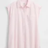 Gap × Hfr ultrazacht denimoverhemd met brede schouders uit de collectie van Nicole Benefield