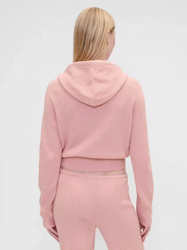 Gap × Summer Fridays CashSoft-hoodie met wafelpatroon en cropped pasvorm