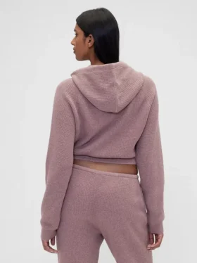 Gap × Summer Fridays CashSoft-hoodie met wafelpatroon en cropped pasvorm