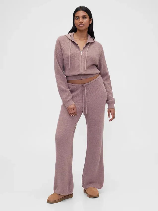 Gap × Summer Fridays CashSoft-hoodie met wafelpatroon en cropped pasvorm