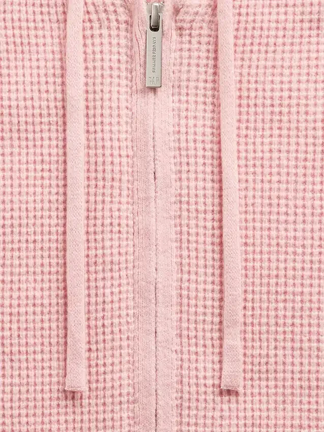 Gap × Summer Fridays CashSoft-hoodie met wafelpatroon en cropped pasvorm