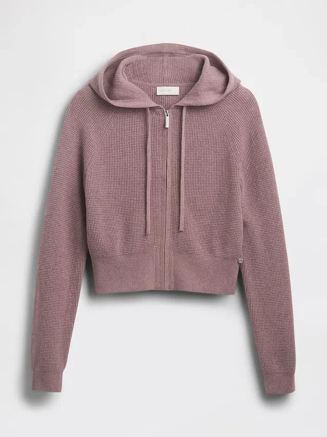 Gap × Summer Fridays CashSoft-hoodie met wafelpatroon en cropped pasvorm