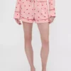 GAP × Summer Fridays Flanellen pyjama-korte broeken met hartjes