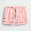 GAP × Summer Fridays Flanellen pyjama-korte broeken met hartjes