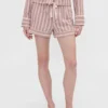 Gap × Summer Fridays gestreepte flanellen pyjamakorte broek