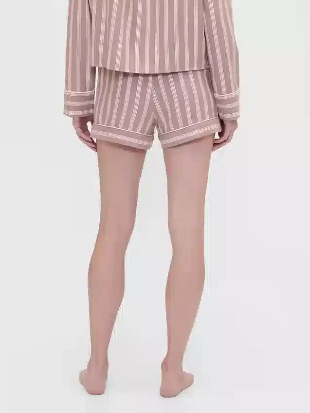 Gap × Summer Fridays gestreepte flanellen pyjamakorte broek