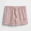 Gap × Summer Fridays gestreepte flanellen pyjamakorte broek