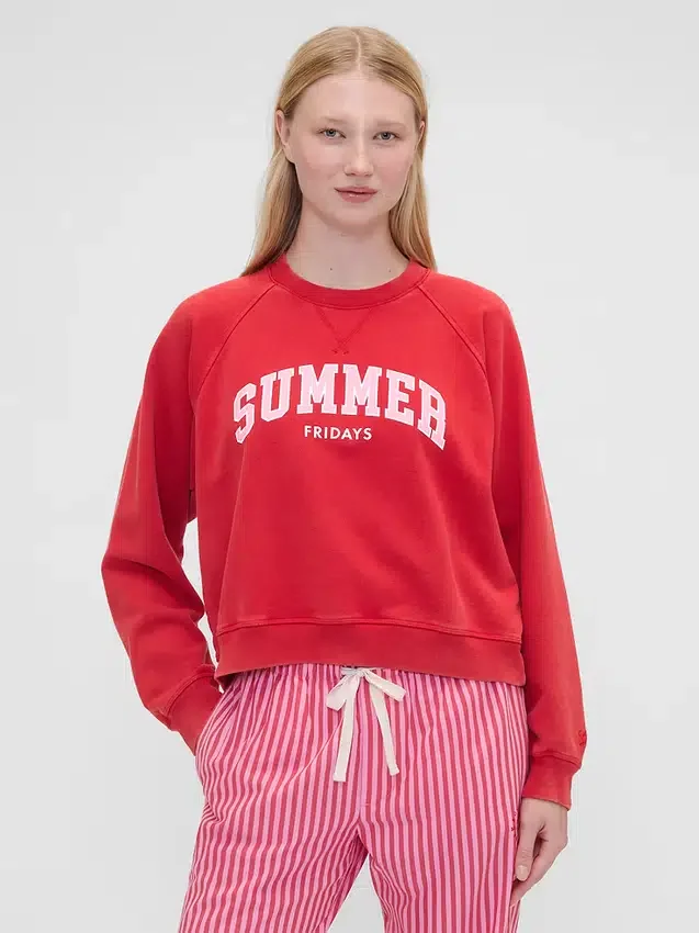 GAP × Summer Fridays oversized raglan-sweatshirt met Gap Logo