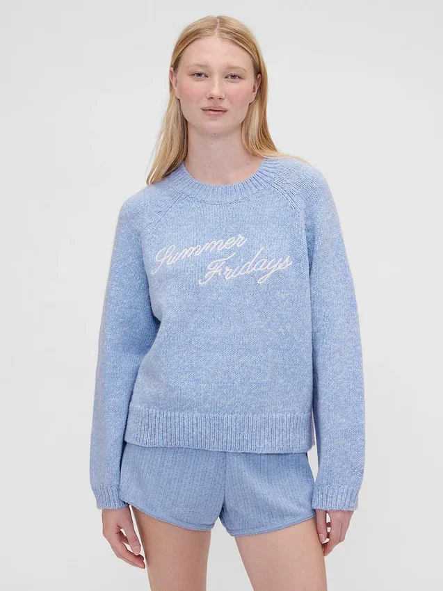 Gap × Summer Fridays oversized trui met logo