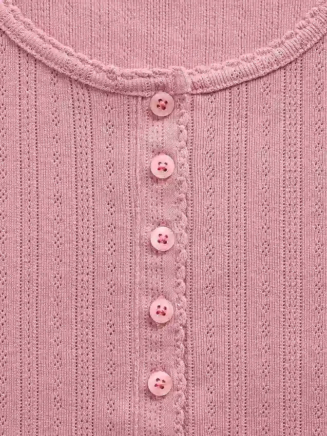 GAP × Summer Fridays Pointelle Henley-pyjamatop