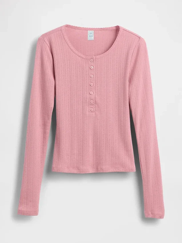 GAP × Summer Fridays Pointelle Henley-pyjamatop