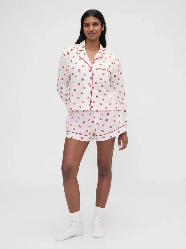 GAP × Summer Fridays Poplin Kiss pyjama-korte broeken