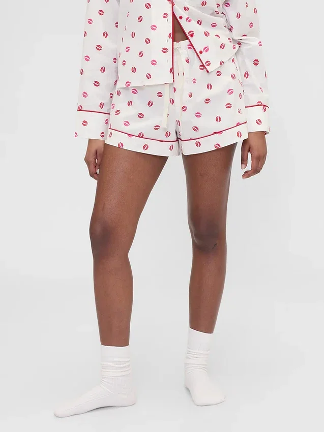 GAP × Summer Fridays Poplin Kiss pyjama-korte broeken