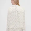 Gap × Summer Fridays pyjamashemd van flanel met stippen in relaxte pasvorm