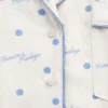 Gap × Summer Fridays pyjamashemd van flanel met stippen in relaxte pasvorm