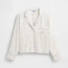 Gap × Summer Fridays pyjamashemd van flanel met stippen in relaxte pasvorm