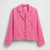 Gap × Summer Fridays pyjamashemd van popeline met strepen in relaxte pasvorm