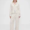 Gap × Summer Fridays Relaxed flanellen pyjamabroek met stippen