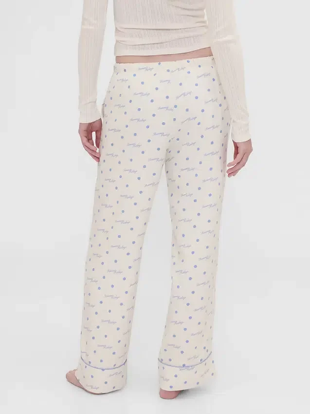 Gap × Summer Fridays Relaxed flanellen pyjamabroek met stippen