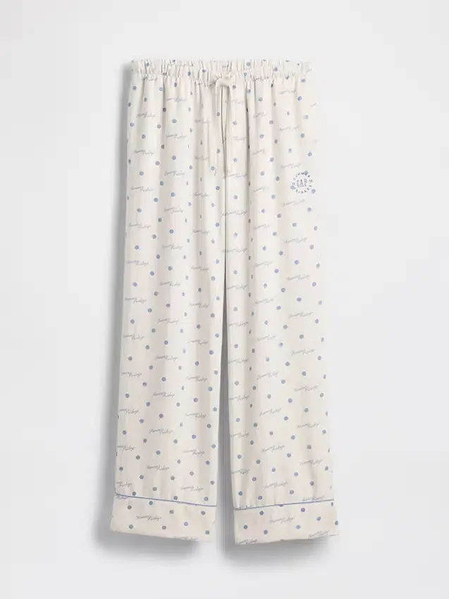 Gap × Summer Fridays Relaxed flanellen pyjamabroek met stippen