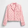 Gap × Summer Fridays Relaxed flanellen pyjamashemd met hartjes