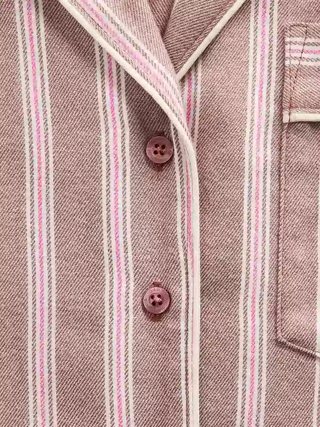 GAP × Summer Fridays Relaxed Flannel Stripe pyjamashemd