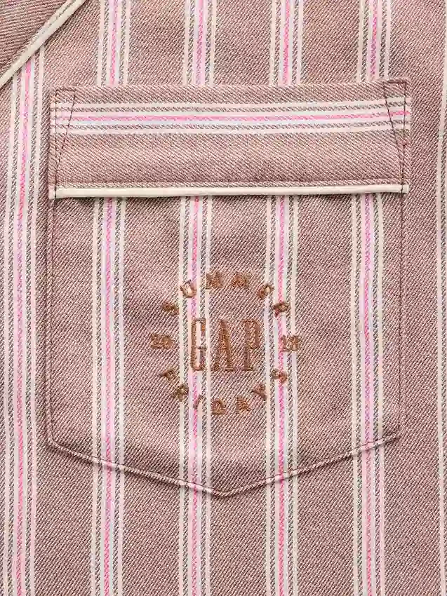 GAP × Summer Fridays Relaxed Flannel Stripe pyjamashemd