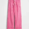 Gap × Summer Fridays relaxte popeline streepjesbroek voor pyjama's
