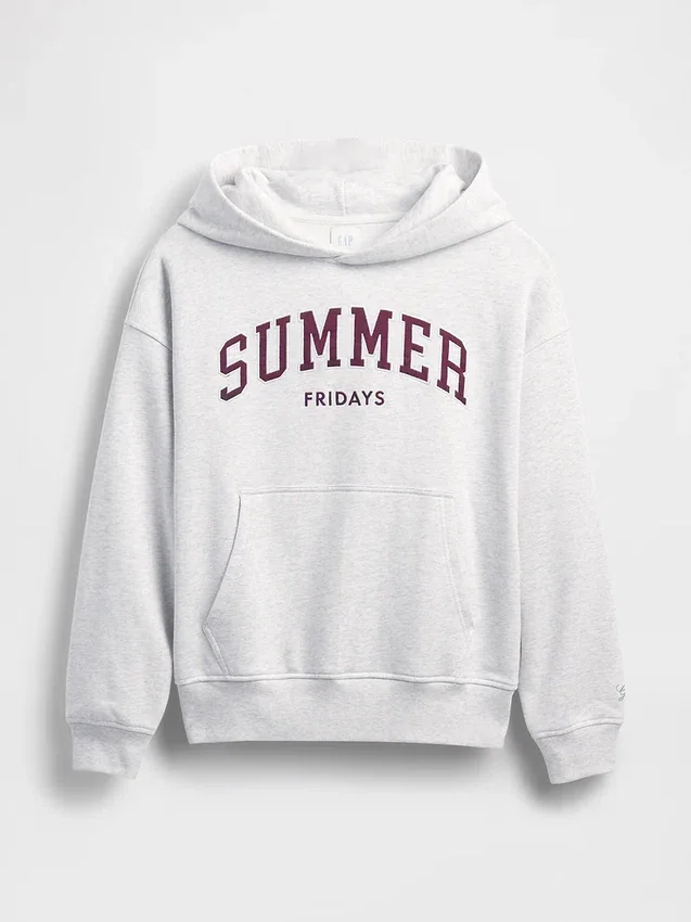 Gap × Summer Fridays zware oversized hoodie met logo