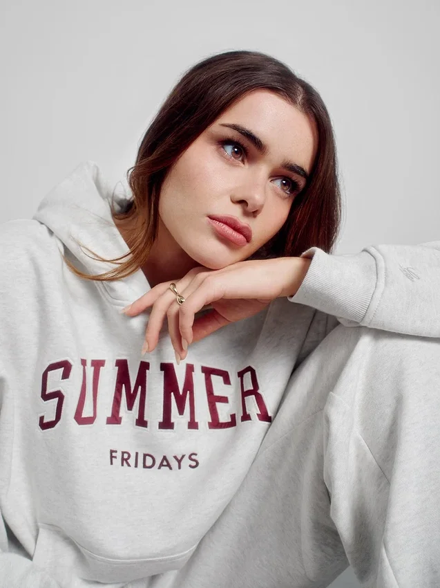 Gap × Summer Fridays zware oversized hoodie met logo