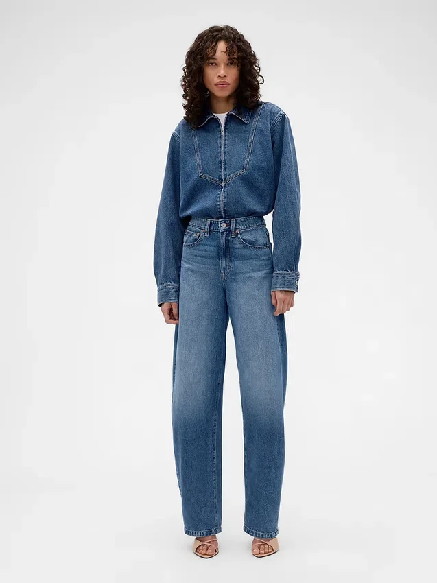 GAP × Victoria Beckham denimoverhemd met rits