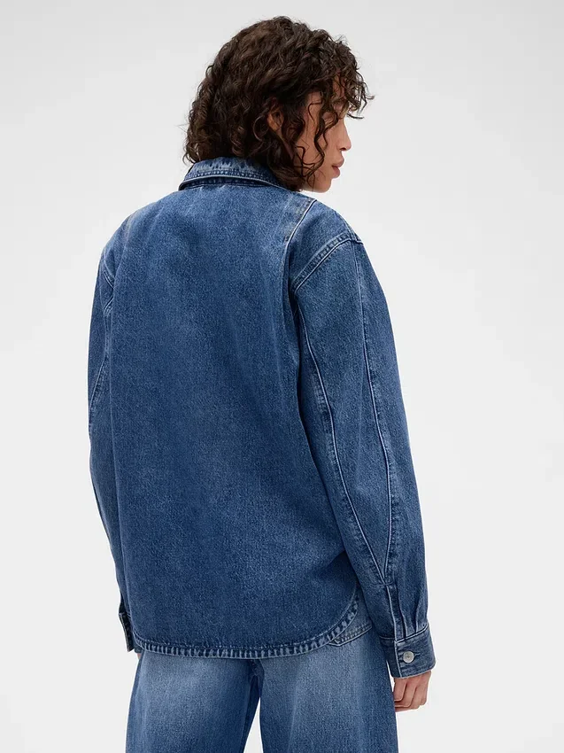 GAP × Victoria Beckham denimoverhemd met rits