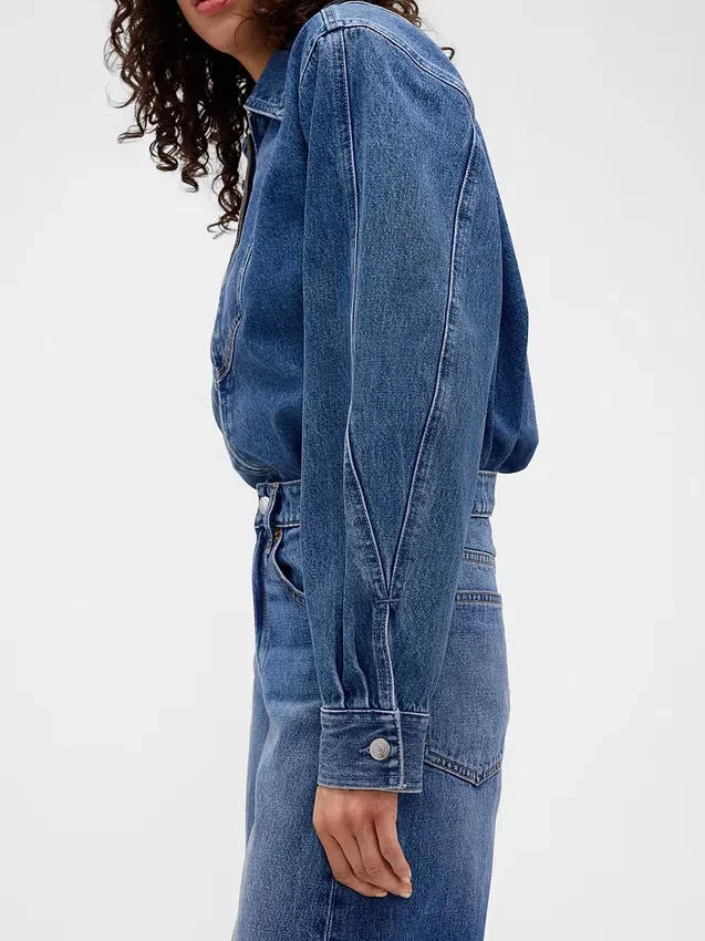 GAP × Victoria Beckham denimoverhemd met rits