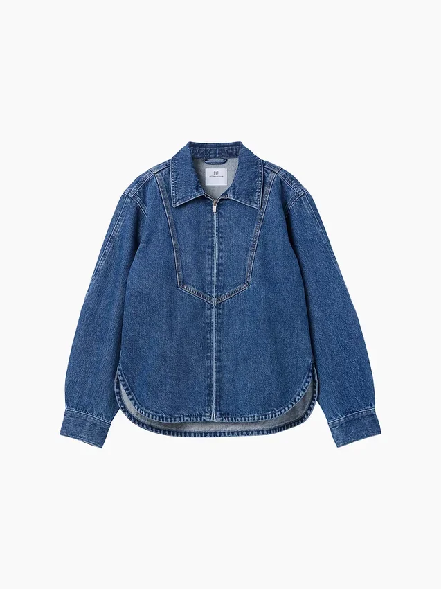 GAP × Victoria Beckham denimoverhemd met rits