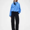 GAP × Victoria Beckham hooggetailleerde broek met plooien en gebogen zoom