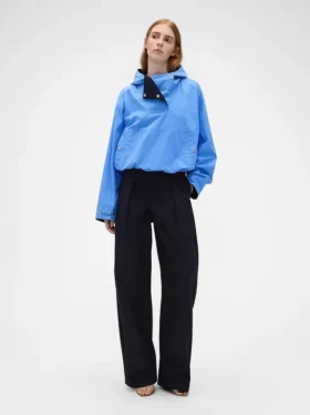GAP × Victoria Beckham hooggetailleerde broek met plooien en gebogen zoom