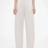 GAP × Victoria Beckham hooggetailleerde broek met plooien en gebogen zoom