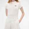 GAP × Victoria Beckham hooggetailleerde broek met plooien en gebogen zoom