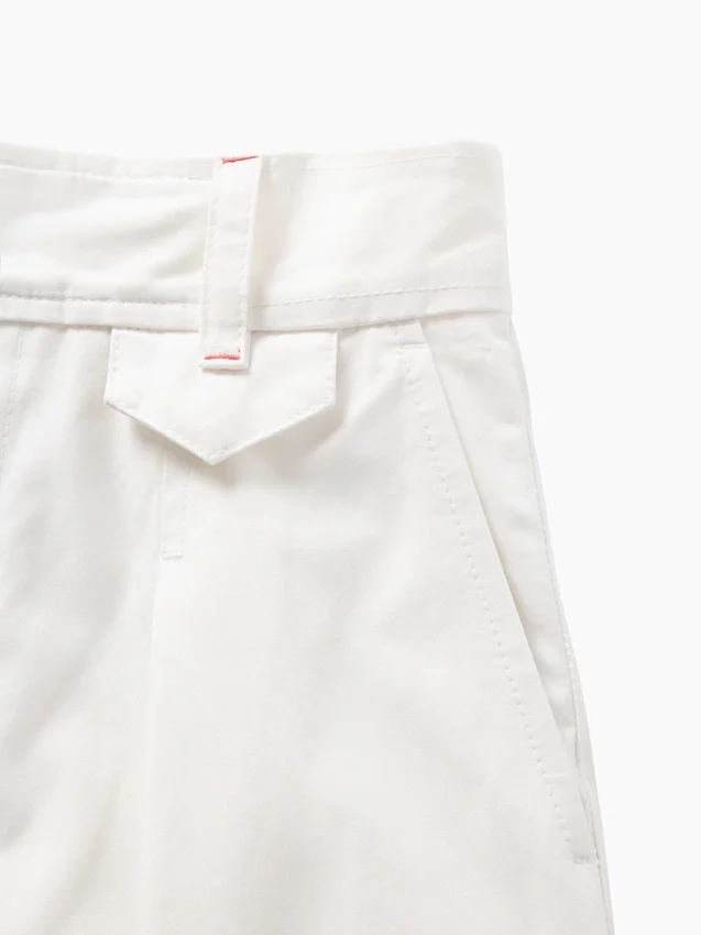 GAP × Victoria Beckham hooggetailleerde broek met plooien en gebogen zoom