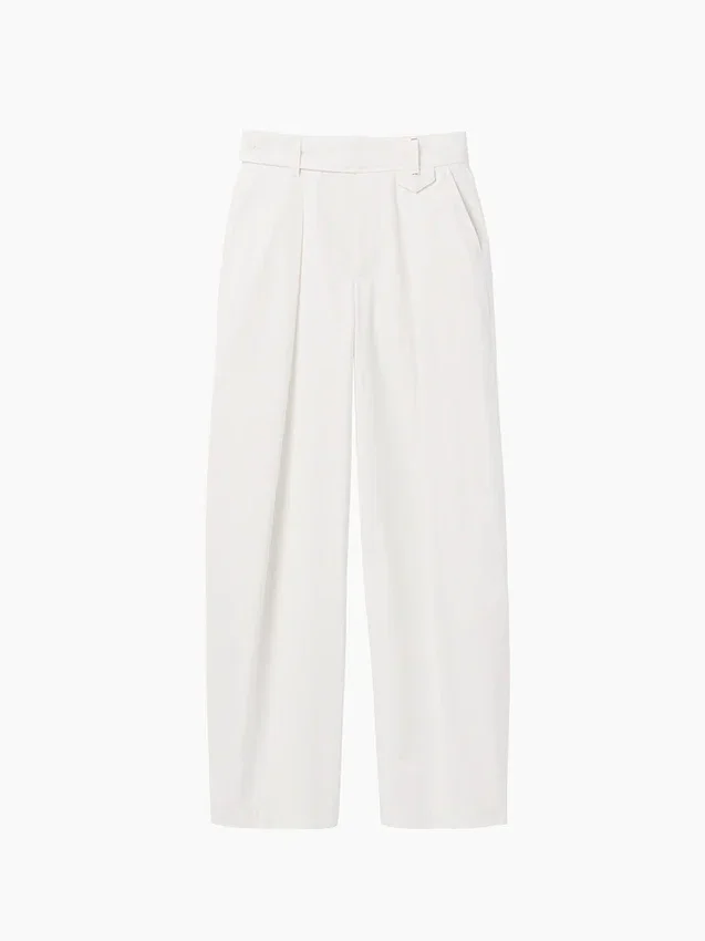 GAP × Victoria Beckham hooggetailleerde broek met plooien en gebogen zoom