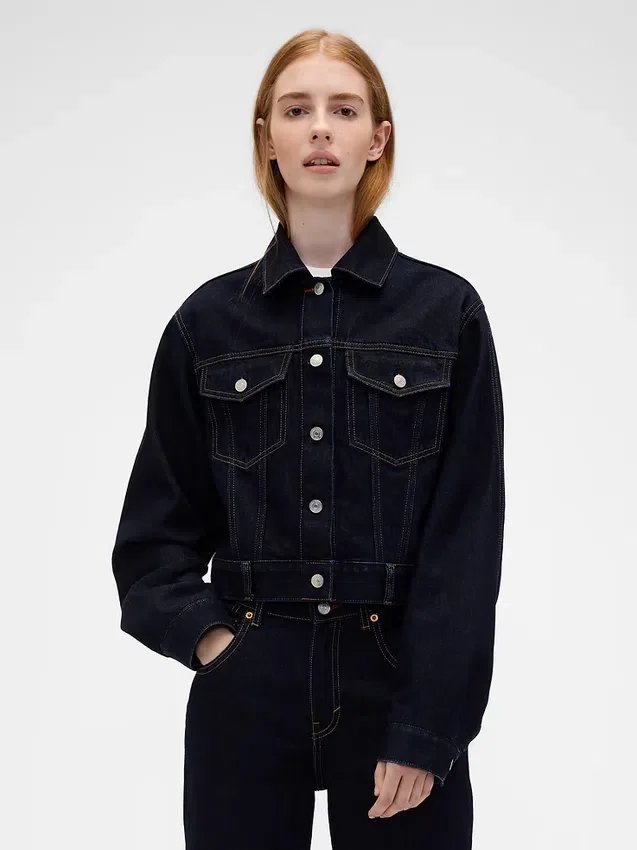 GAP × Victoria Beckham Relaxed Crop-spijkerjasje