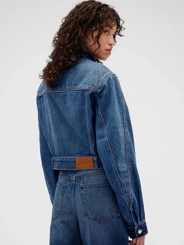GAP × Victoria Beckham Relaxed Crop-spijkerjasje