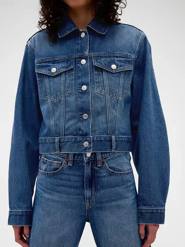 GAP × Victoria Beckham Relaxed Crop-spijkerjasje