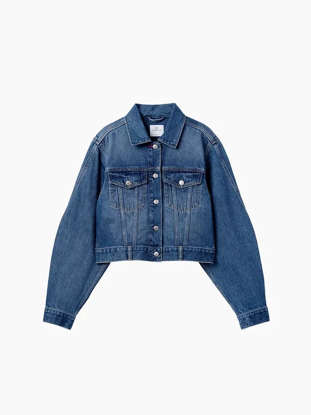 GAP × Victoria Beckham Relaxed Crop-spijkerjasje