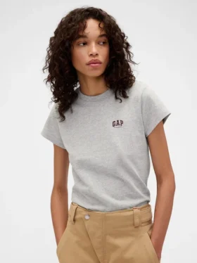 Gap × Victoria Beckham T-shirt van biologisch katoen met logo